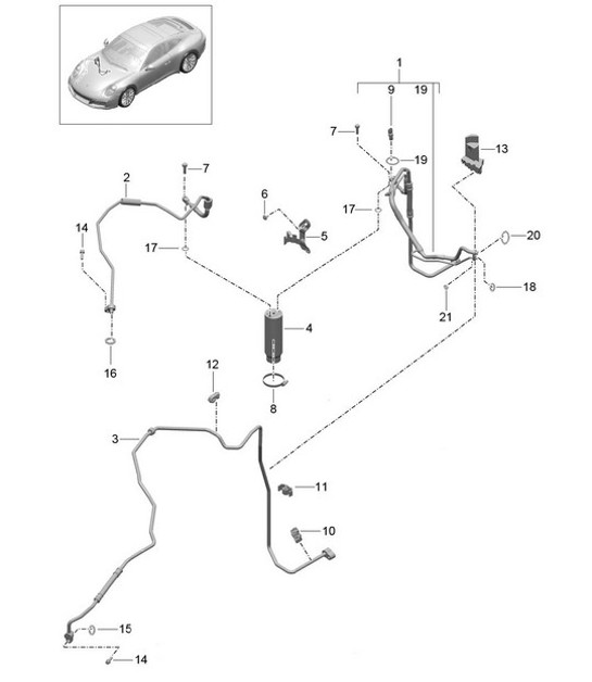 Diagram 813-025 Porsche Cayenne Turbo 4.5L 2003>> Body