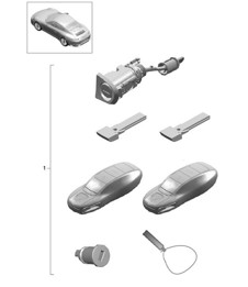 Kit de réparation / Jeu de serrures 991.2 Carrera 2017-19