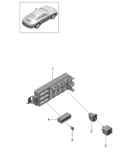 Diagram 902-001 Porsche Panamera GTS V8 4.8L Electrical equipment