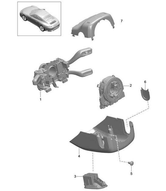 Diagram 903-010 Porsche Cayman S 3.4L 987C 2005-08 Équipement électrique
