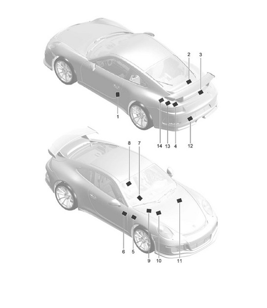 Diagram 001-005 Porsche Cayenne Turbo S 4.5L 2006>> Accessories & others 