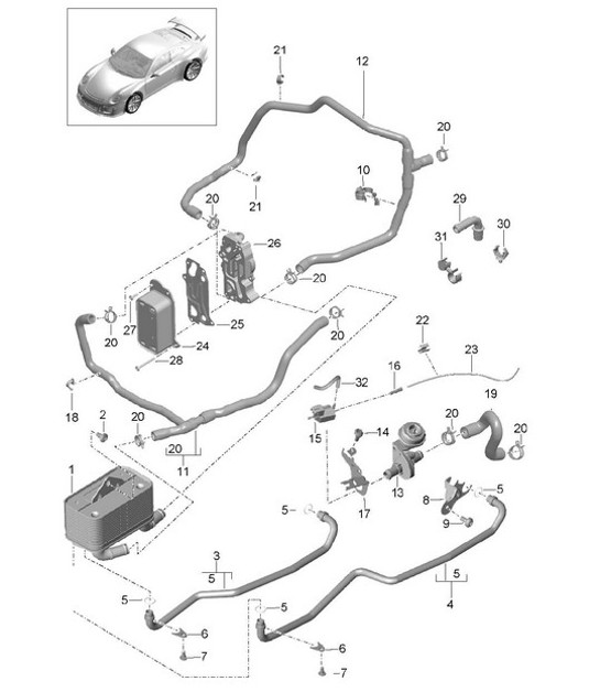 Diagram 360-000 Porsche Cayenne Turbo V8 4.8L Petrol 500HP Transmission