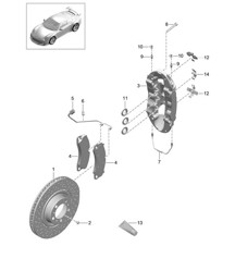 Scheibenbremse / Vorderachse 991 R/GT3/RS 2014 -17 Scheibenbremse / Vorderachse 991 R/GT3/RS 2014 -17