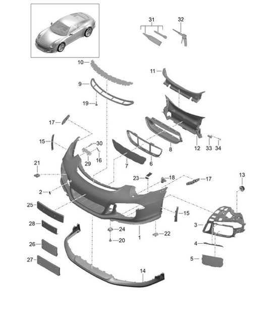 Diagram 802-004 Porsche 992 911 Sport Classique 3.8L 