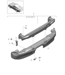 Achterbumperdrager 991 GT3 2018>>