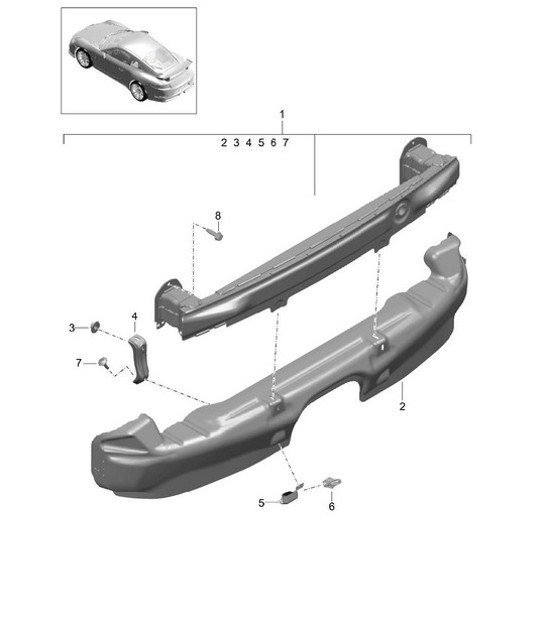 Diagram 802-031 Porsche 991 Turbo S Cabriolet 3.8L (580 ch) Carrosserie