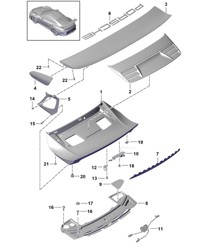 Cofano posteriore / Spoiler posteriore / Accessori 991 GT3 RS (2a generazione) 2018&gt;&gt;
