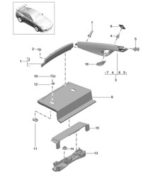 Revestimientos pilar c - TRASERO - 991 GT3 2014-21