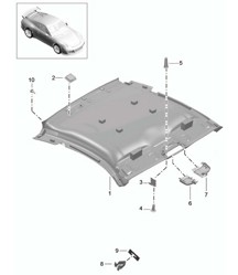 Moldura de techo 991 GT3 2014-17