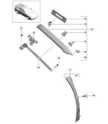 Pilar A / Revestimientos 991 GT3 2014-17