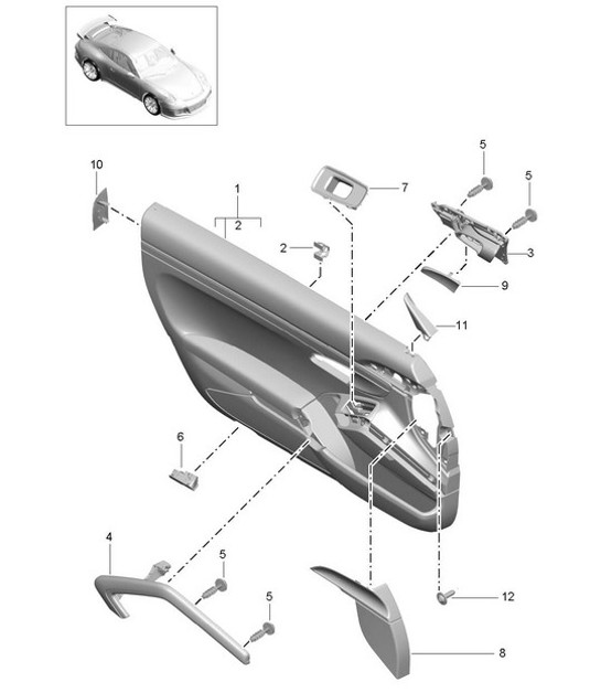 Diagram 808-003 Porsche 968 CS 3.0L 1993-95 Body
