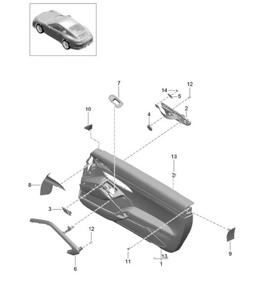 Diagram 808-020 Porsche Cayenne Coupe E-Hybrid V6 3.0L 340Hp 