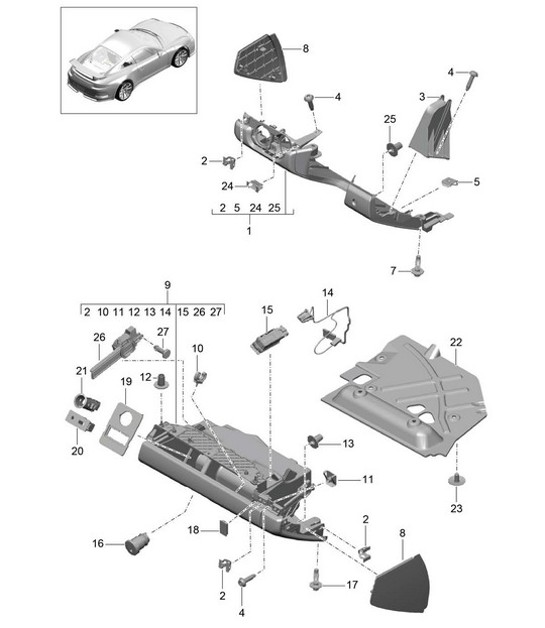 Diagram 809-010 Porsche Cayenne S V8 4.2L Diesel 382HP Body