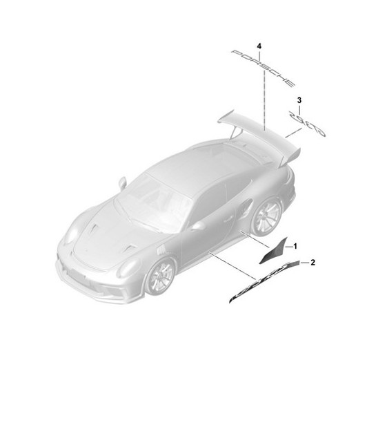 Diagram 810-030 Porsche 997 GT2 2007>> Carrosserie