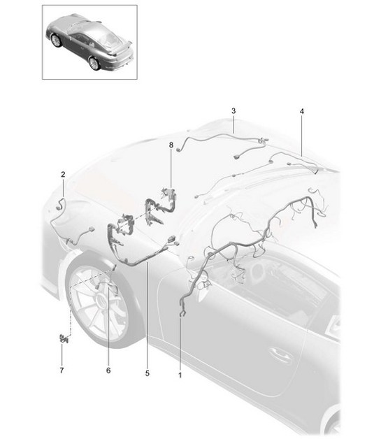Diagram 902-011 Porsche 993 (911) (1994-1998) Electrical equipment