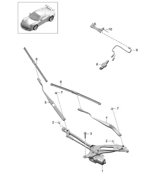 Diagram 904-000 Porsche 991 (911) MK1 2012-2016 Elektrische Ausrüstung