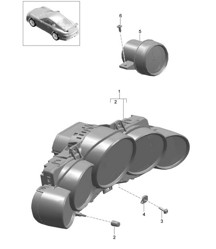 Cuadro de instrumentos combinado / Cronómetro 991 R/GT3/RS 2014-17