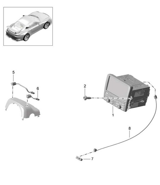 Diagram 911-000 Porsche Cayenne S 4.5L V8 2003>> Electrical equipment