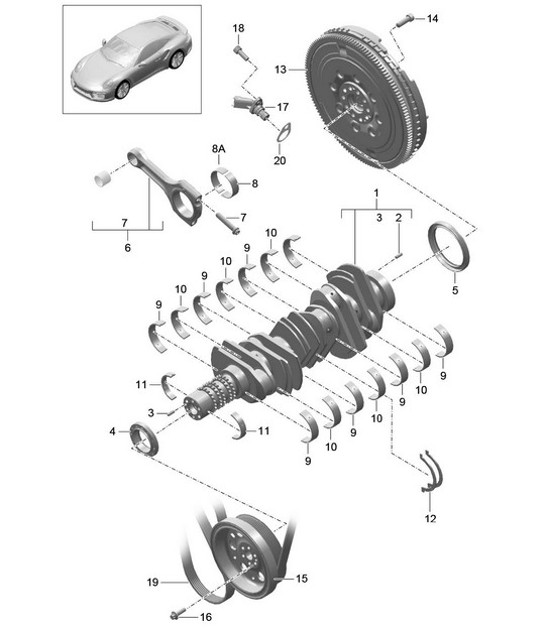 Diagram 102-000 Porsche Macan S Petrol 3.0L V6 354Bhp 