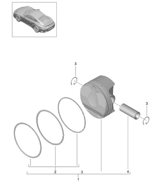Diagram 102-005 Porsche Cayman S 718 2.5L PDK (350Bhp) Engine