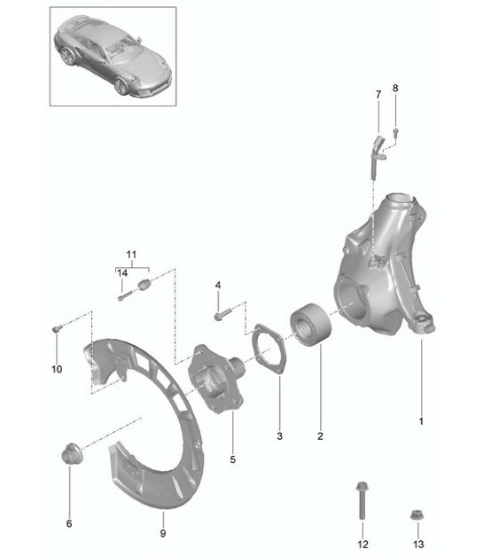 Diagram 401-005 Porsche Taycan Turbo GT con pacchetto Weissach Berlina sportiva 