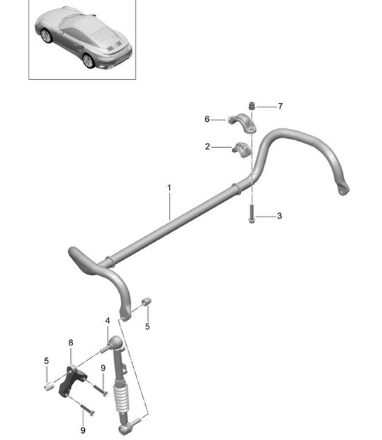 Diagram 402-012 Porsche 996 C4S 3.6L 09/01-2005 Front Axle, Steering 
