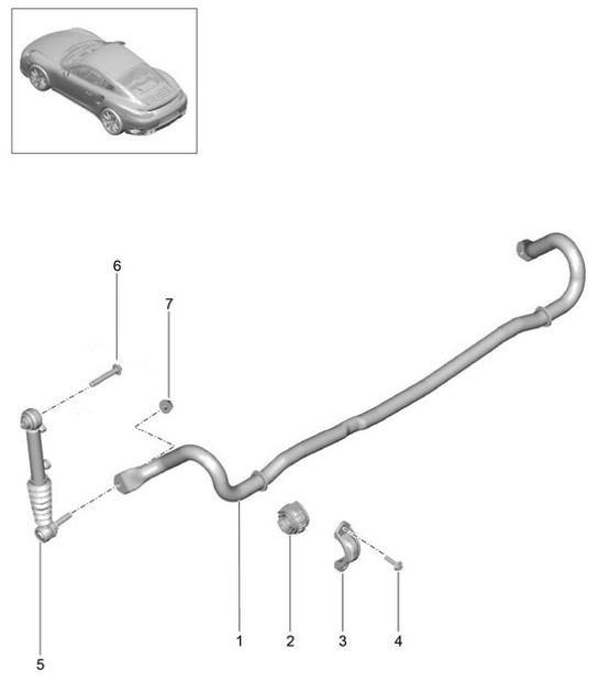 Diagram 501-004 Porsche Cayenne S 4.5L V8 2003>> Rear Axle