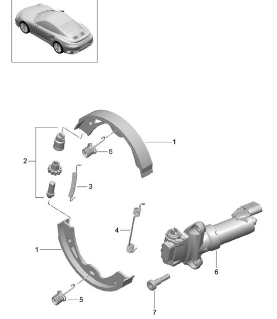 Diagram 603-007 Porsche 997 TURBO 2007>> Roues, Freins