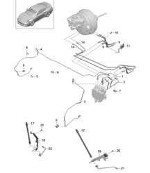 Remleidingen / Voorstuk 991 Turbo 2017>>