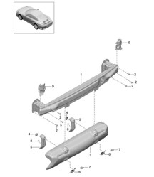 Bumperdrager - ACHTER - 2e GENERATIE - 991 Turbo 2017>>