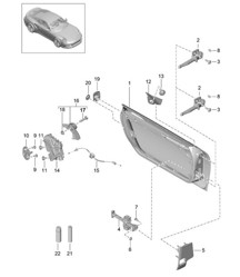Coque de porte / Pièces d'installation / Serrure de porte 991 Turbo >>2016