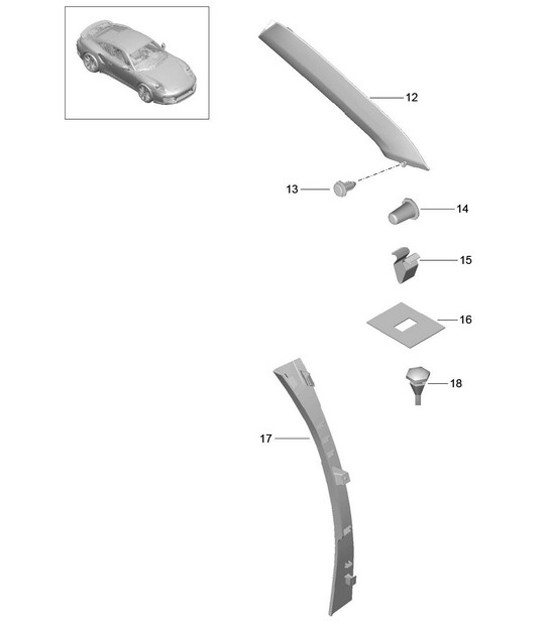 Diagram 807-051 Porsche 997 (911) MK1 2005-2008 Body