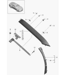 Columna A / Revestimientos - COUPE - 991 Turbo / GT2 RS 2017>>
