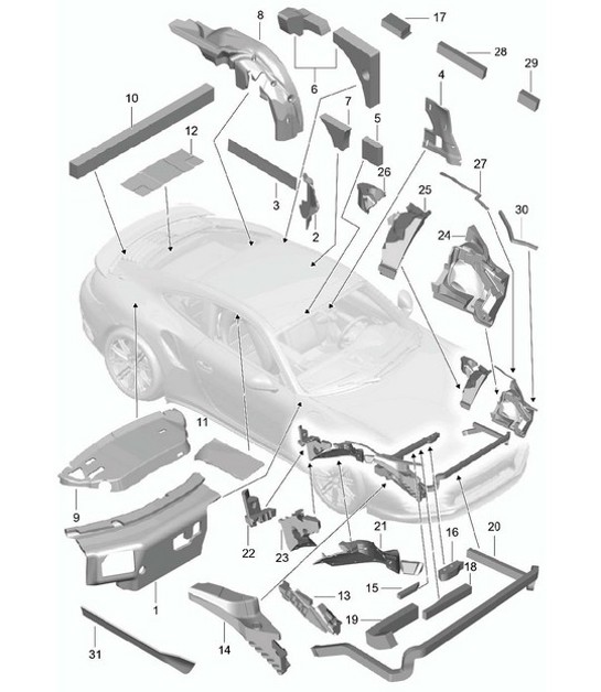 Diagram 807-080 Porsche 928 (1978-1995) 