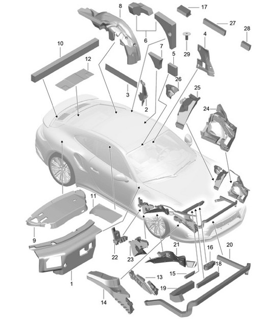 Diagram 807-081 Porsche Cayenne Turbo / Turbo S 4.8L 2007>> Body