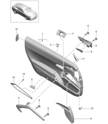 Panneau de porte / Accessoires / Garniture / Cuir (PR:XWA,788) 991 Turbo >>2016