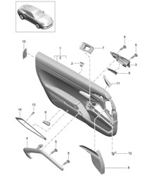 Panneau de porte / Accessoires / Garniture / Carbone (PR:XWC) 991 Turbo >>2016