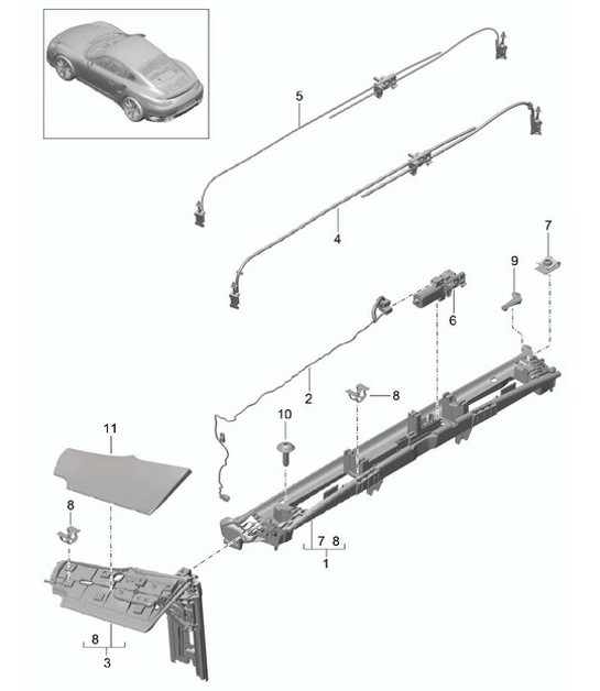 Diagram 811-050 Porsche Cayenne S V8 4.2L Diesel 382HP Body