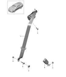 Cintura di sicurezza - Posteriore - 991 Turbo >> 2014 Cintura di sicurezza - Posteriore - 991 Turbo >> 2014