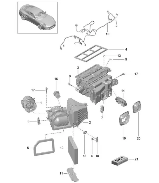 Diagram 813-010 Porsche Cayman 2.9L 987C MKII 2009-2012 Carrosserie