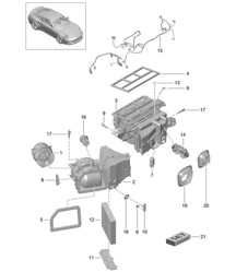 Climatizzatore e singoli componenti 991 Turbo / GT2 RS 2014-20 Climatizzatore e singoli componenti 991 Turbo / GT2 RS 2014-20