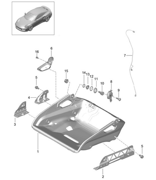 Diagram 817-005 Porsche 991 Turbo 3.8L (520bhp) Body