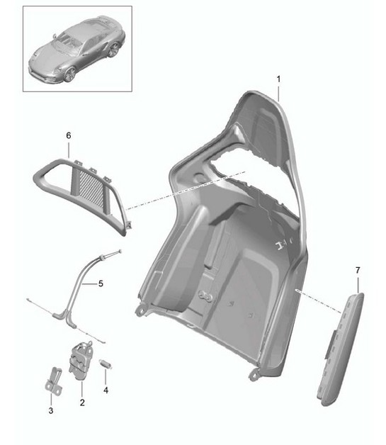 Diagram 817-006 Porsche Boxster GTS 718 4.0L Manual (400 ch) Carrosserie