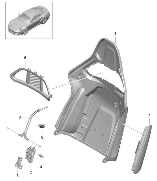 Diagram 817-007 Porsche Cayenne Turbo / Turbo S 4.8L 2007>> Body
