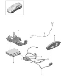 Kabelbomen / Schakelaar / Besturingseenheden / Elektromotor / Sportstoel Plus 991 Turbo / GT2 RS 2017>>