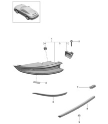 Luce posteriore / Luce targa / Luce stop supplementare 991 Turbo / GT2 RS 2017>> Luce posteriore / Luce targa / Luce stop supplementare 991 Turbo / GT2 RS 2017>>