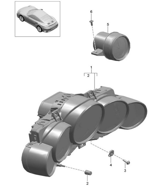 Diagram 906-002 Porsche 911 1975-1977 3.0L Turbo (930) Electrical equipment