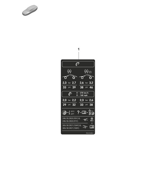 Diagram 003-005 Porsche 992 (911) MK1 2019-2024 Accessories & others 