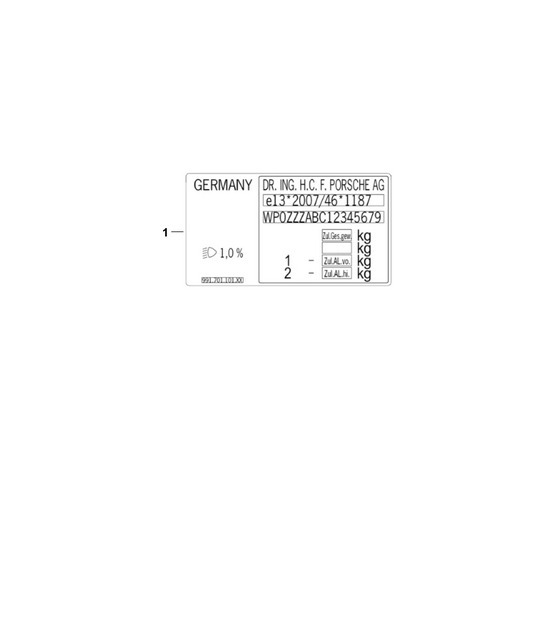 Diagram 003-020 Porsche 964 (911) (1989-1994) Accessories & others 