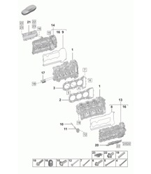 Zylinderkopf / Zylinderkopfdichtung / Zylinderkopfdeckel 992.1 Carrera 2019 - 2024